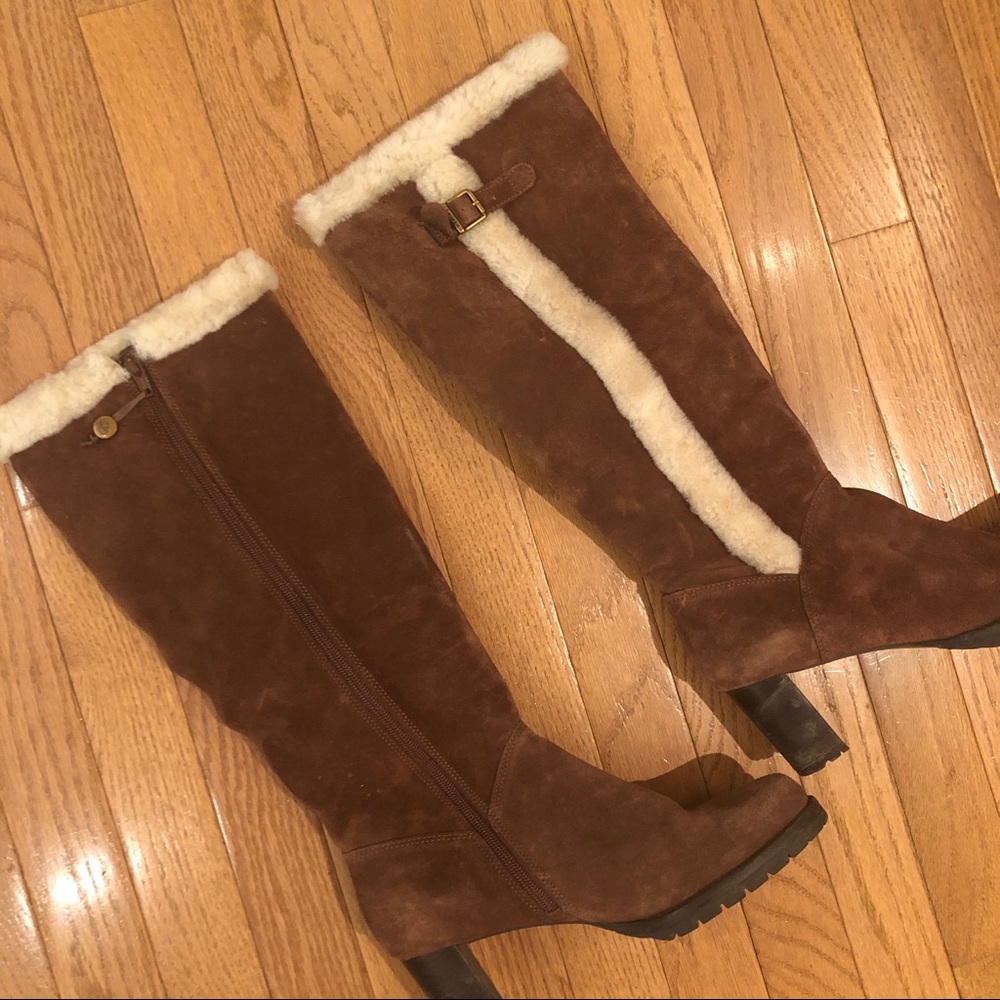 Lauren Ralph Lauren Genuine Suede and Fur Boots